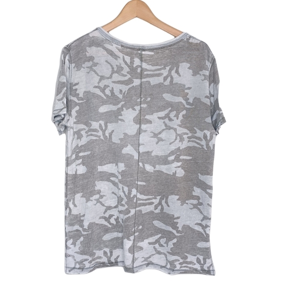 We The Free Camo Print Sz S Cotton Blend Oversized Boho Top - Picture 3 of 12